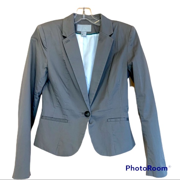 H&M Ladies Grey Blazer Jacket size 6 - Picture 1 of 9